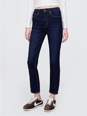 GAP HIGH RISE VINTAGE SLIM JEANS DARK WASH WOMENS SZ 30